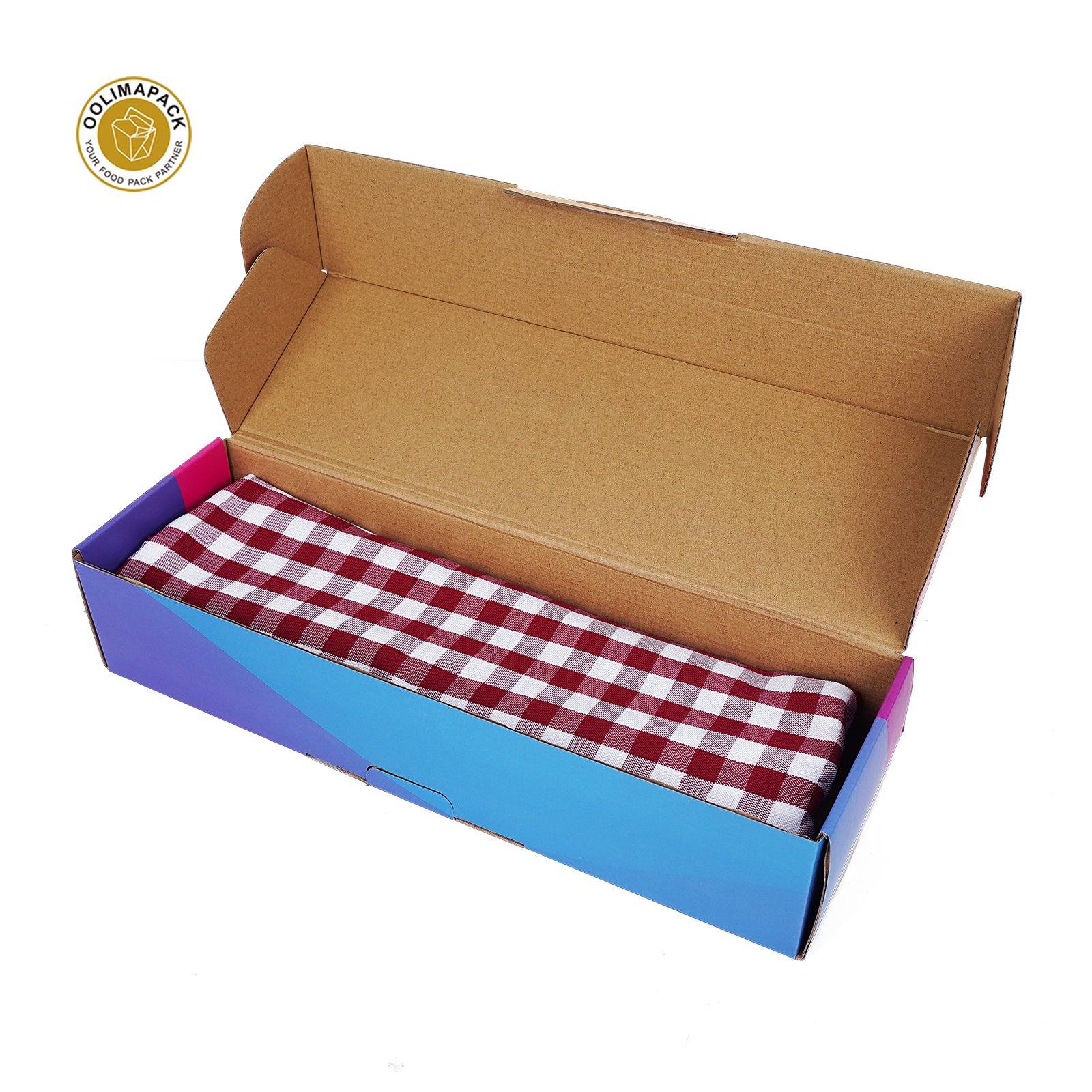 OOLIMA Disposable Biodegradable Folding Paper Cardboard Mailer Shipping Boxes