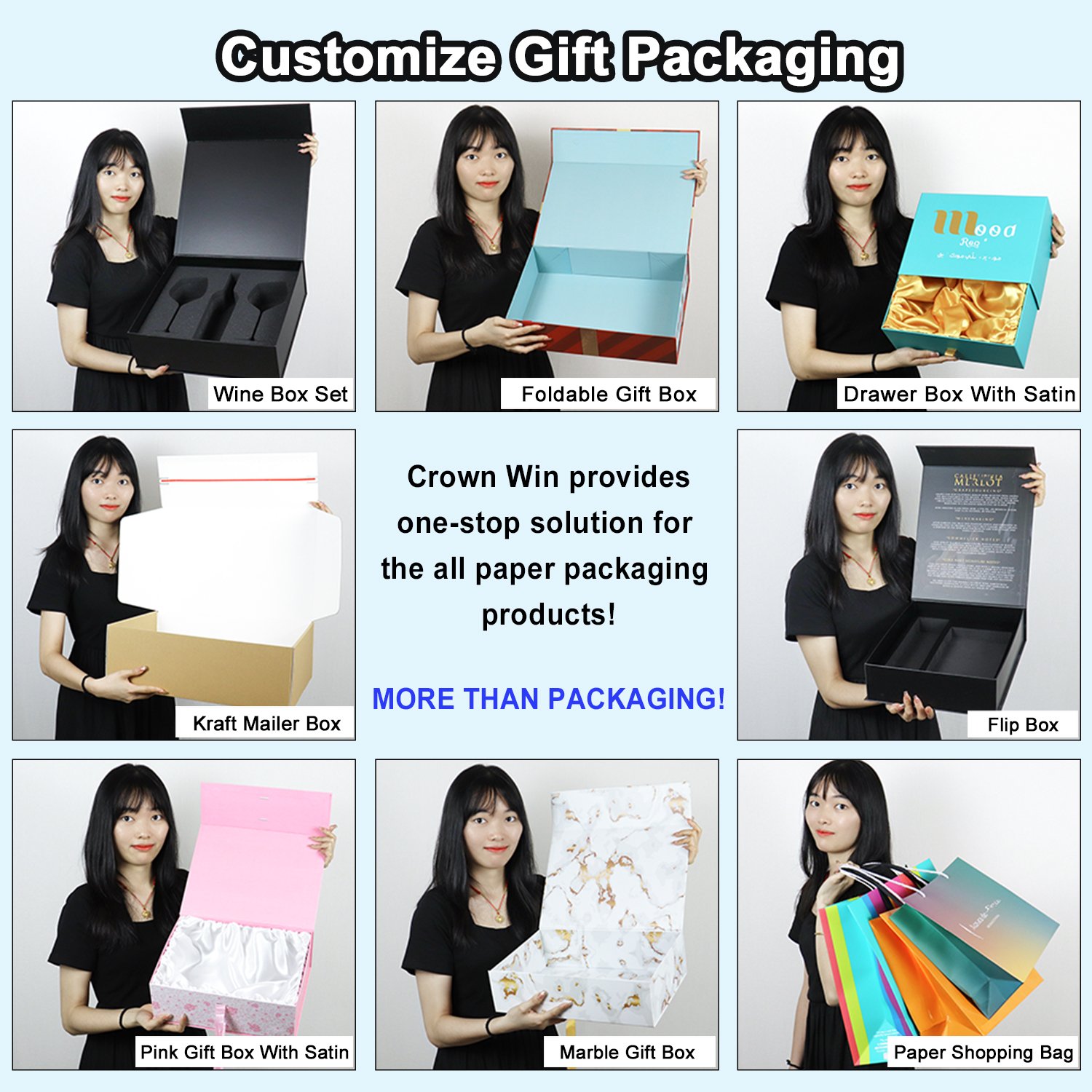 Crown win hijab bridesmaid gift box sliding Recycle Biodegradable drawer Silk inside with insert packaging paper boxes bags set