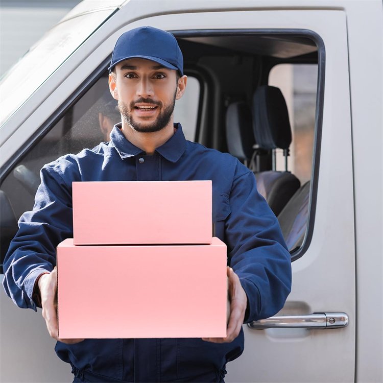 Custom11x6x6 Inches Shipping Boxes Medium Corrugated Cardboard Boxes Pink Mailing Boxes for Small Business Packaging