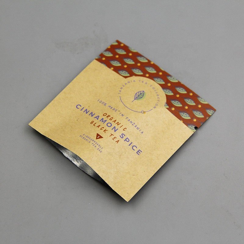 Eco Friendly Biodegradable Foil Kraft Paper tea bag custom printing kraft paper Sachet for Organic tea packing