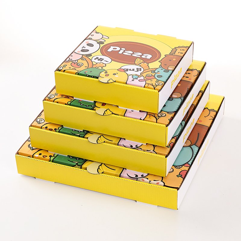 China wholesale pizza box corrugated cardboard food pizza packaging boxes custom printed pizza carton box with logo