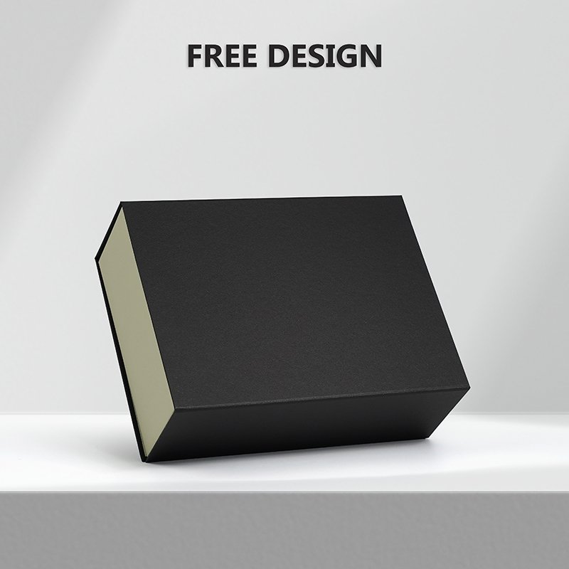 Custom logo luxury texture paper box black foldable packaging boxes for gift clothes shoes package shipping