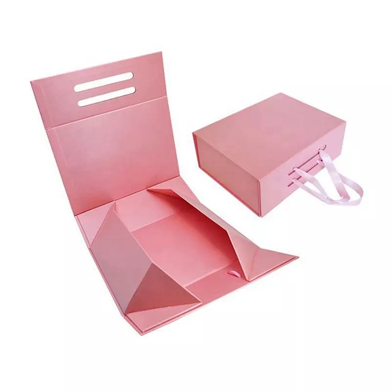 Custom logo printed rigid cardboard lid and base box packaging luxury lingerie clothing white gift box satin insert for handbag
