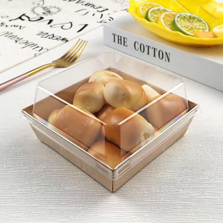 Sandwich Box Meat Floss Puff Towel Roll Box Swiss Roll Cake Roll Paper Plastic Box