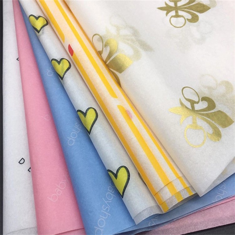 custom logo Fresh Flower Bouquet Wrapping Paper silk tissue Paper For garment