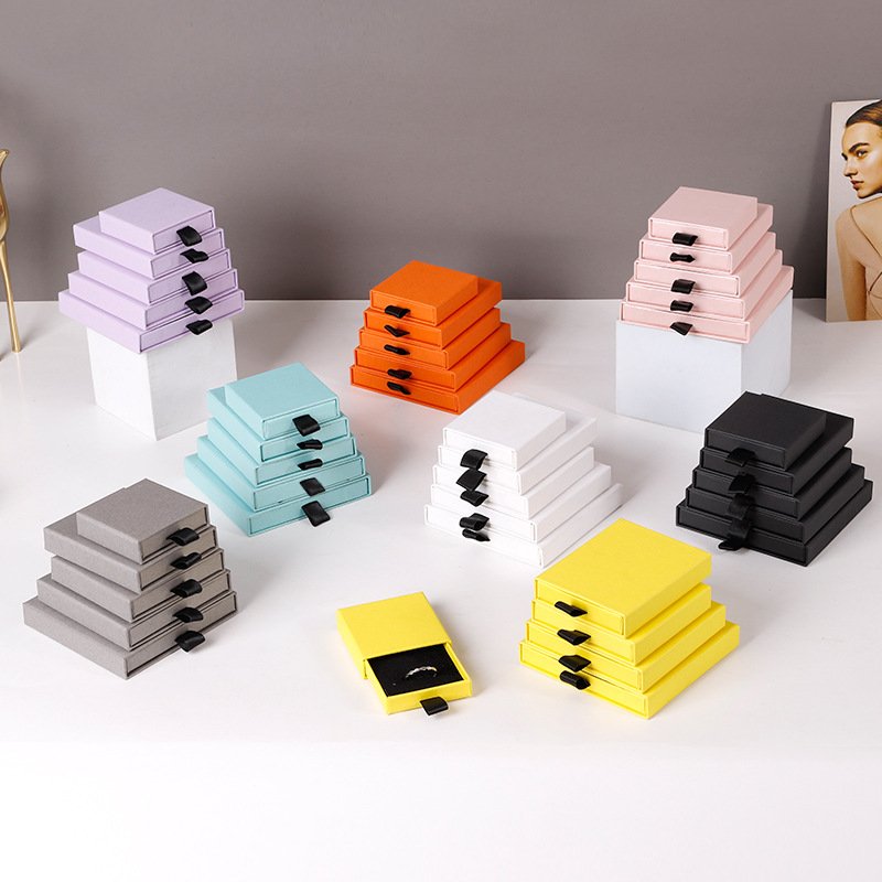 Wholesale drawer jewelry packaging box, earring jewelry ring, earring jewelry paper box, necklace bracelet storage box
