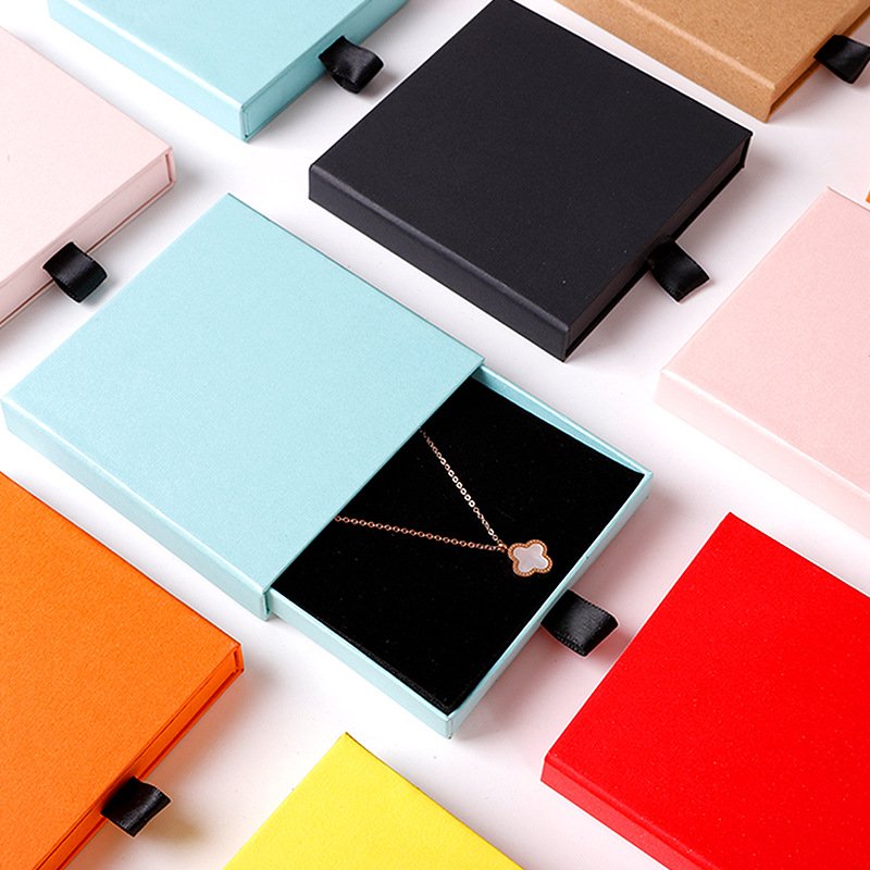 Wholesale drawer jewelry packaging box, earring jewelry ring, earring jewelry paper box, necklace bracelet storage box