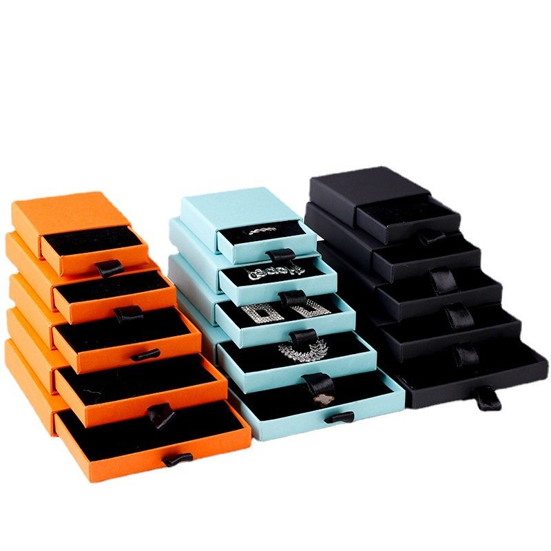 Wholesale drawer jewelry packaging box, earring jewelry ring, earring jewelry paper box, necklace bracelet storage box