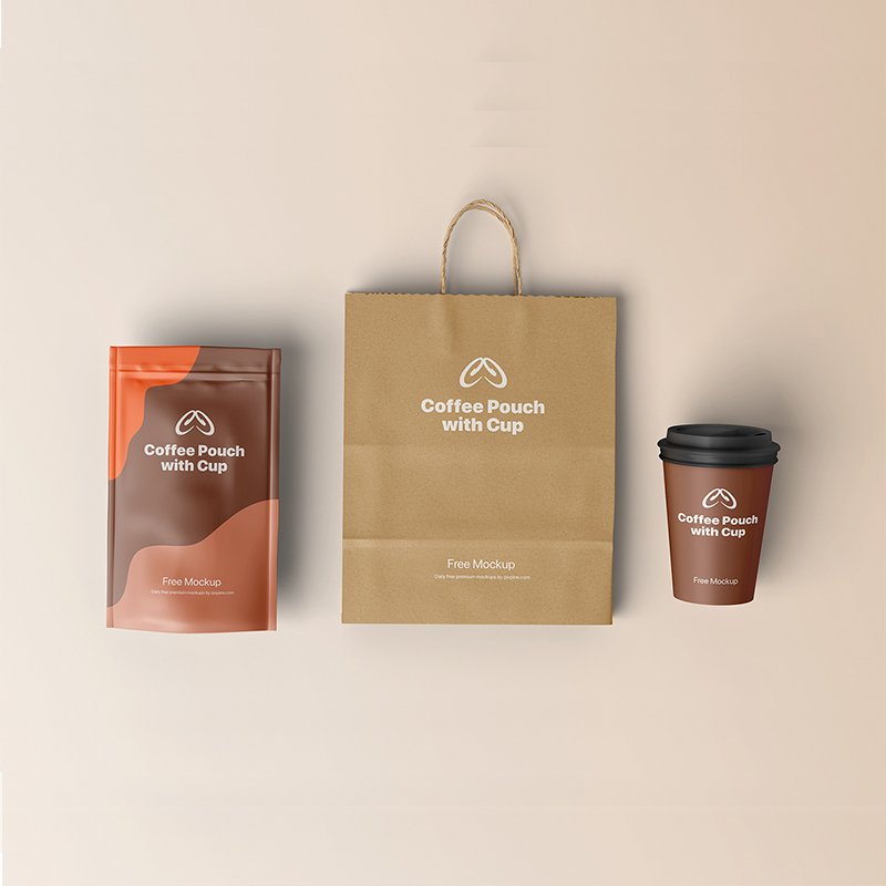 Environmentally friendly coffee set takeaway coffee cup carrier packaging coffee takeaway paper bag with handles