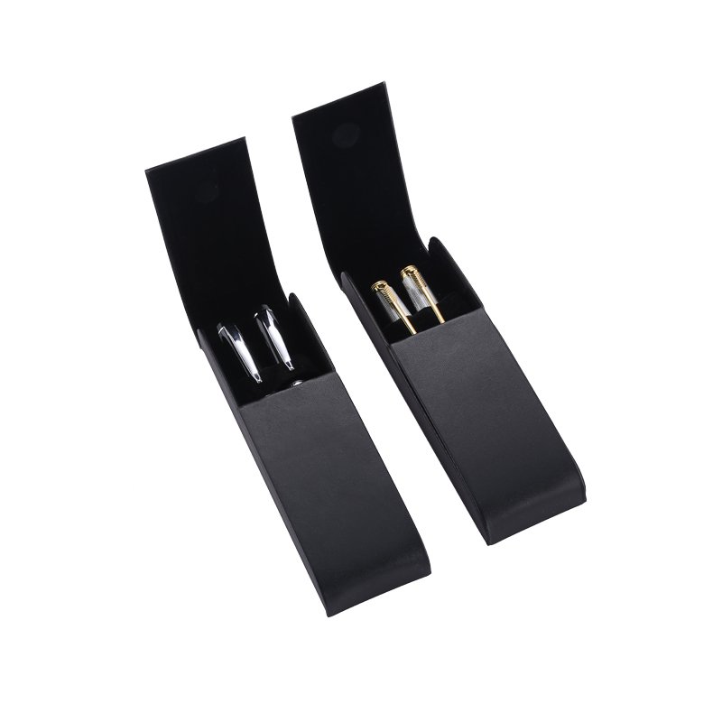 Luxury PU leather double pen box packaging box fountain pen to pen business advertising gift box with Custom logo