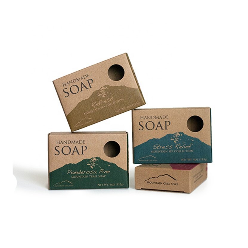 Custom printing wrapping cardboard paper soap packaging sleeve