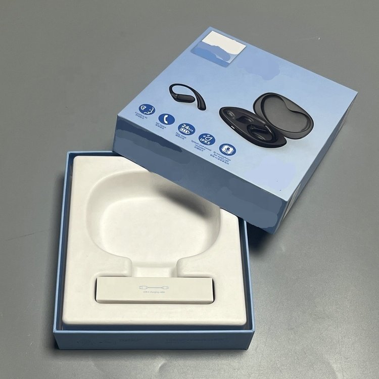 Biodegradable Wet Press Molded Paper Pulp Tray Earphone Molded Pulp Packaging Insert