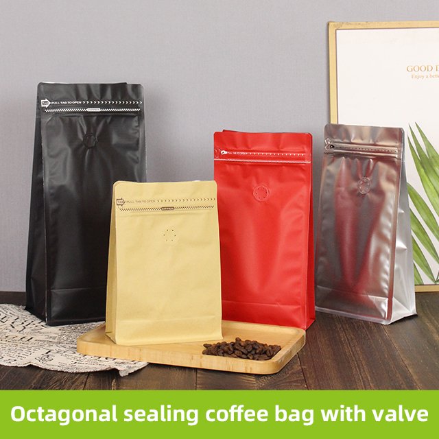 250g 500g Wholesale Custom Printed white Side Gusset Stand up Pouch Ziplock with Valve Zipper Flat Block Bottom Coffee Packaging