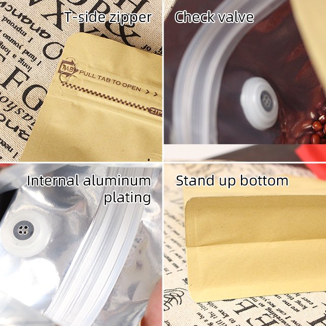 250g 500g Wholesale Custom Printed white Side Gusset Stand up Pouch Ziplock with Valve Zipper Flat Block Bottom Coffee Packaging