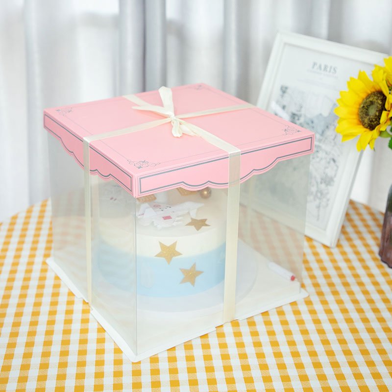 Paper Box Acetate Cake Box Christmas Cake Box Supplies For Cake
