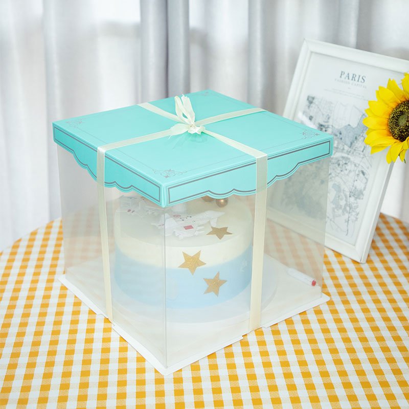 Paper Box Acetate Cake Box Christmas Cake Box Supplies For Cake