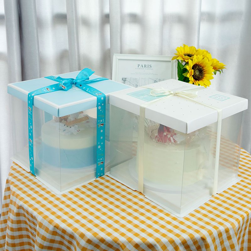Paper Box Acetate Cake Box Christmas Cake Box Supplies For Cake