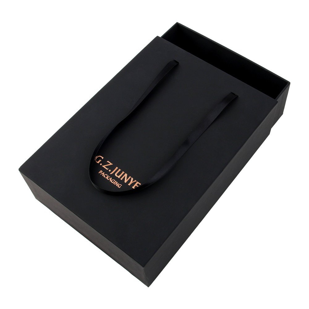 drop front black shoe box custom t shirt packaging box with handle