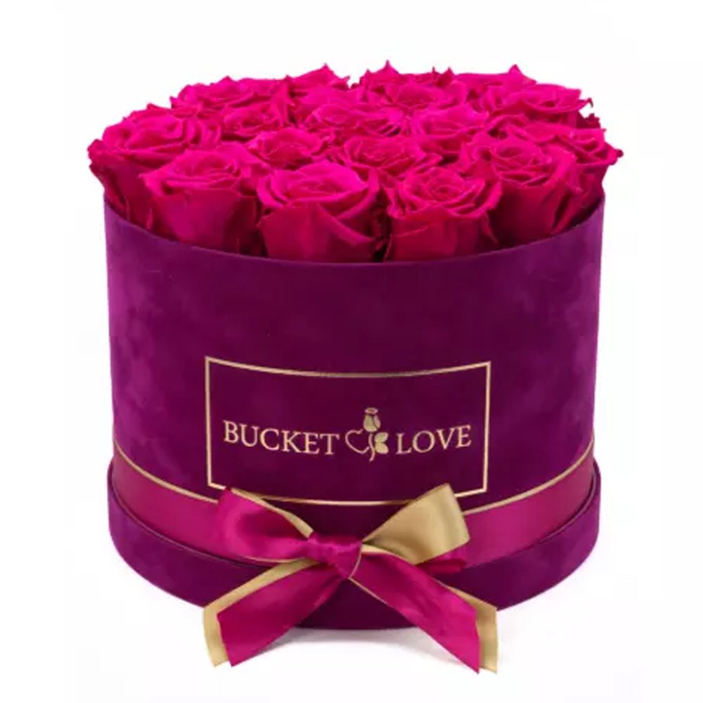 Velvet round flower boxes with custom logo printed,suede box for roses,Valentines gifts flower packaging boxes