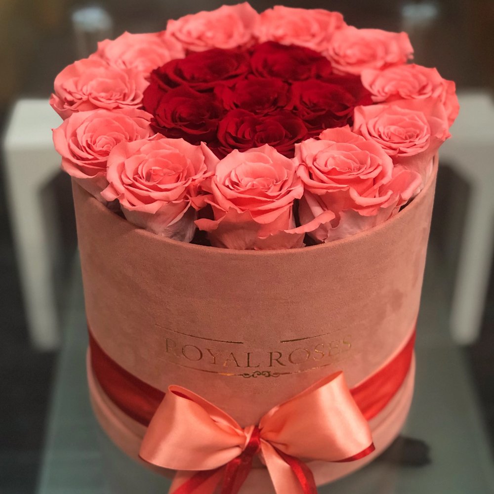 Velvet round flower boxes with custom logo printed,suede box for roses,Valentines gifts flower packaging boxes