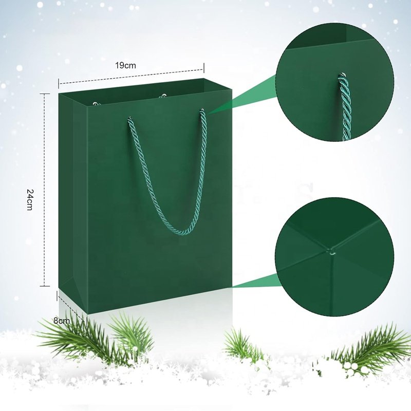 Foldable Packaging Magnetic Gift Box with Ribbon and Paper Bags for Present Luxury Kraft Weddings Christmas Custom Logo Green