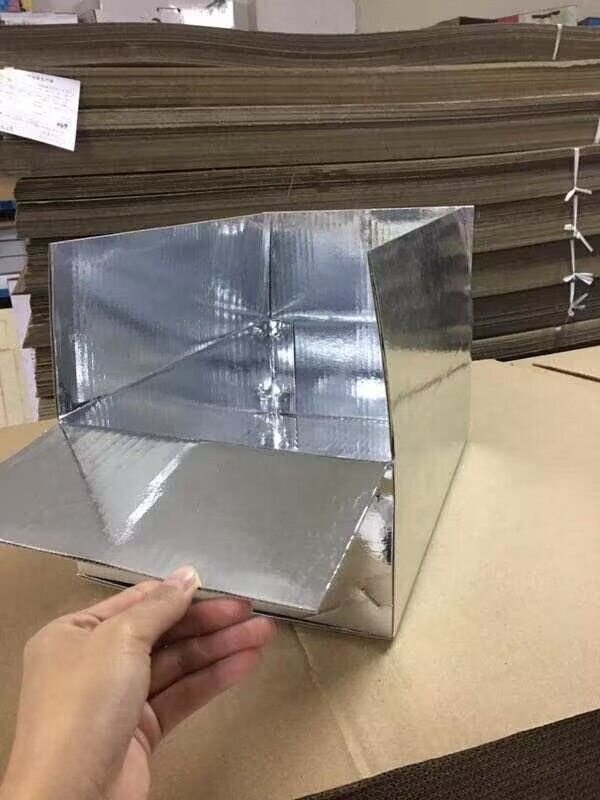 Recyclable Aluminum Lined Corrugated Insulated aluminium foil Shipping paper box paper boxes food packaging