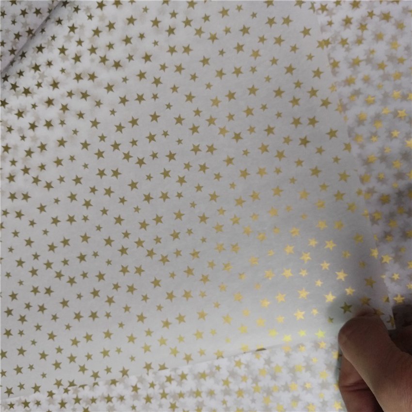 Christmas Metallic Gold Stars Pattern Tissue Wrapping Paper Golden Stars Design Gift Wrapping Packaging Tissue Paper