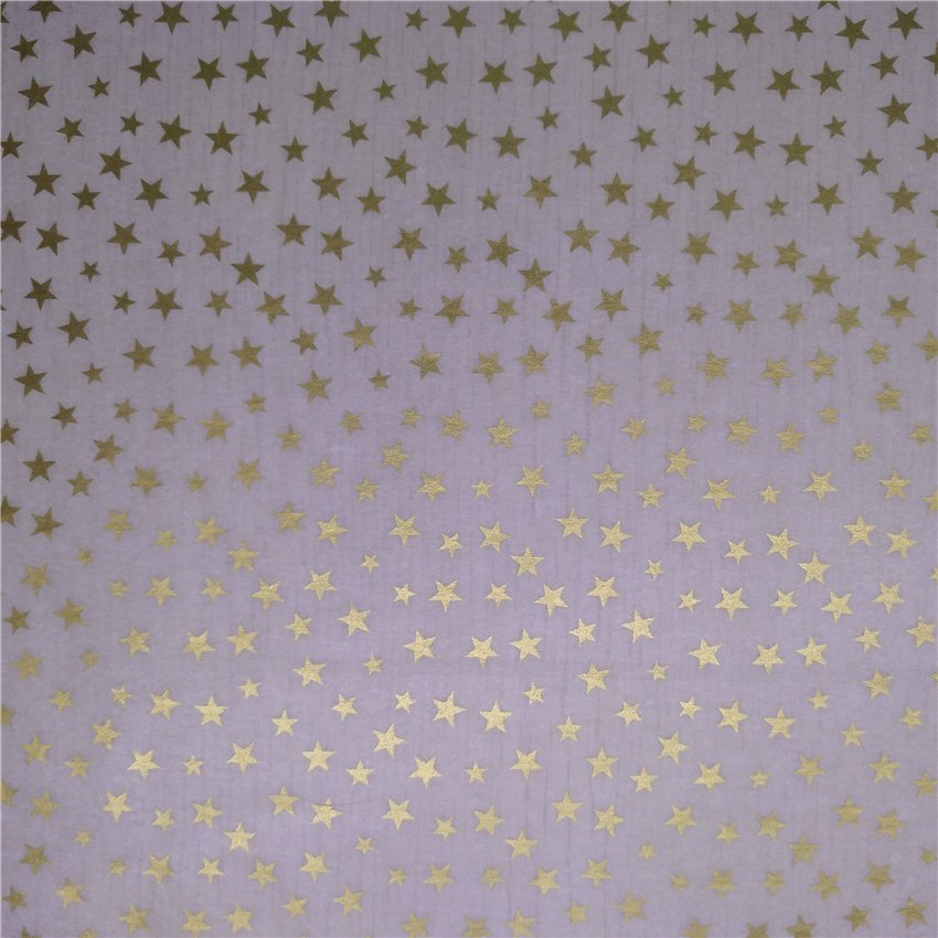 Christmas Metallic Gold Stars Pattern Tissue Wrapping Paper Golden Stars Design Gift Wrapping Packaging Tissue Paper