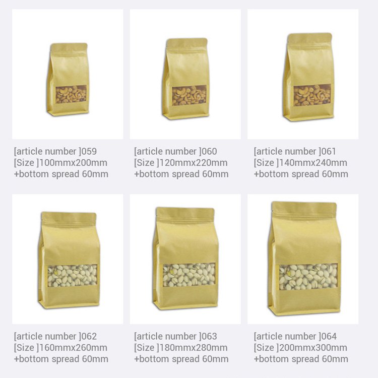 Eco Friendly Pouch Zipper Custom Printed Bag Packing Compostable Kraft Paper Biodegradable Packaging Bean Coffee Bags