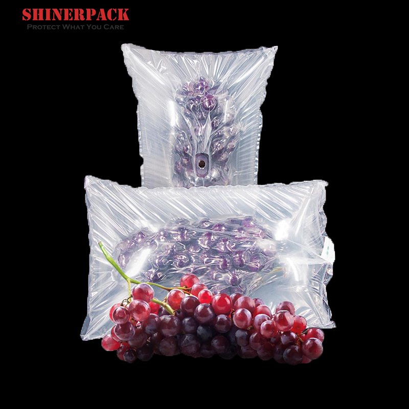 PE Inflatable Customized Size For Grape Shipping Packaging Material Air Cushions Bubble Bag