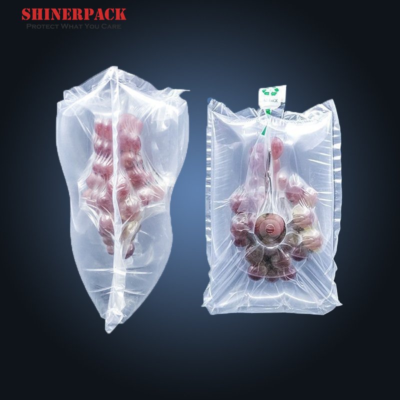 PE Inflatable Customized Size For Grape Shipping Packaging Material Air Cushions Bubble Bag