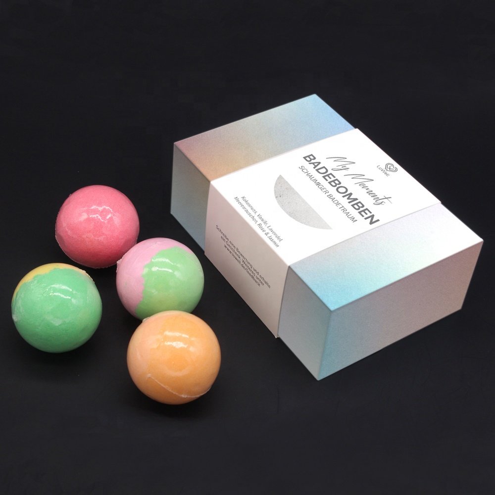 Hot sale 6 packs handmade gift cardboard drawer bath bomb box packaging for wholesale