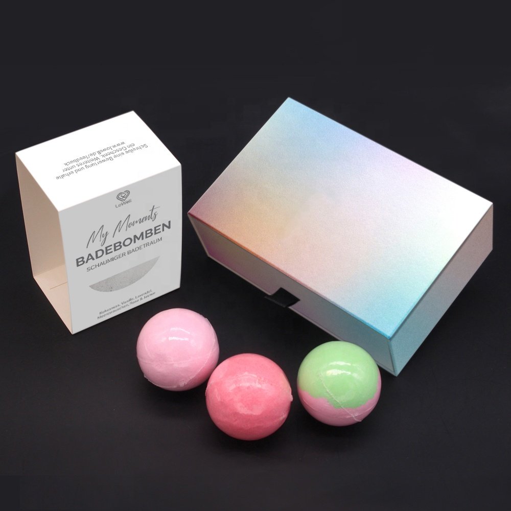 Hot sale 6 packs handmade gift cardboard drawer bath bomb box packaging for wholesale