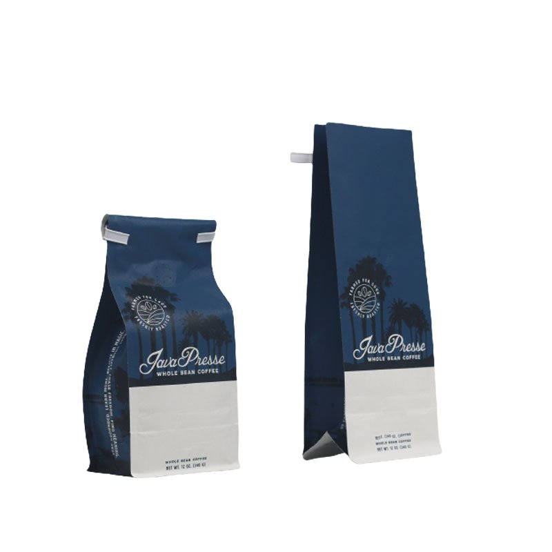 UV Printing Wholesale Kraft Paper Side Gusset Bag With Valve Coffee Bean Tea Packing Bag With Tin Tie