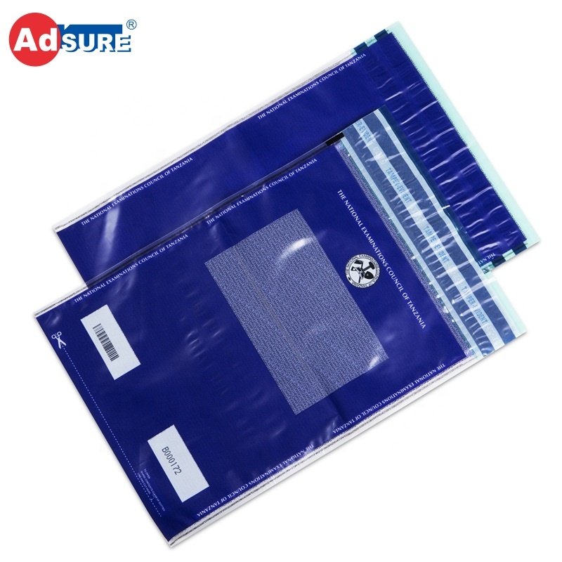 Custom Plastic Security Examination Tamper Proof Bags for Question Paper