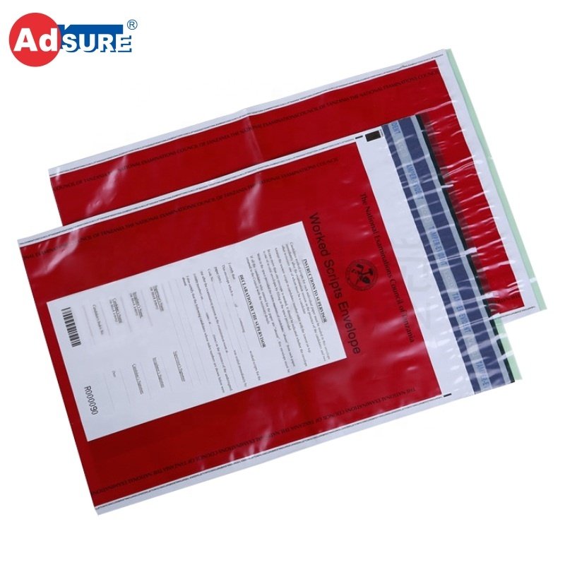 Custom Plastic Security Examination Tamper Proof Bags for Question Paper