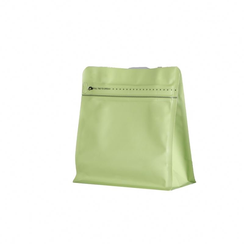 Bags With Kraft Window Custom Paper Zipper Gusset Matt Block Bottom Packaging 5Lb-Coffee-Bag Vent Uv Eight Side Seal Coffee Bag
