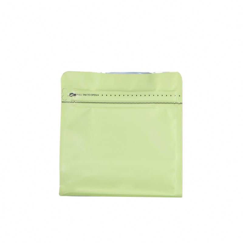 Bags With Kraft Window Custom Paper Zipper Gusset Matt Block Bottom Packaging 5Lb-Coffee-Bag Vent Uv Eight Side Seal Coffee Bag