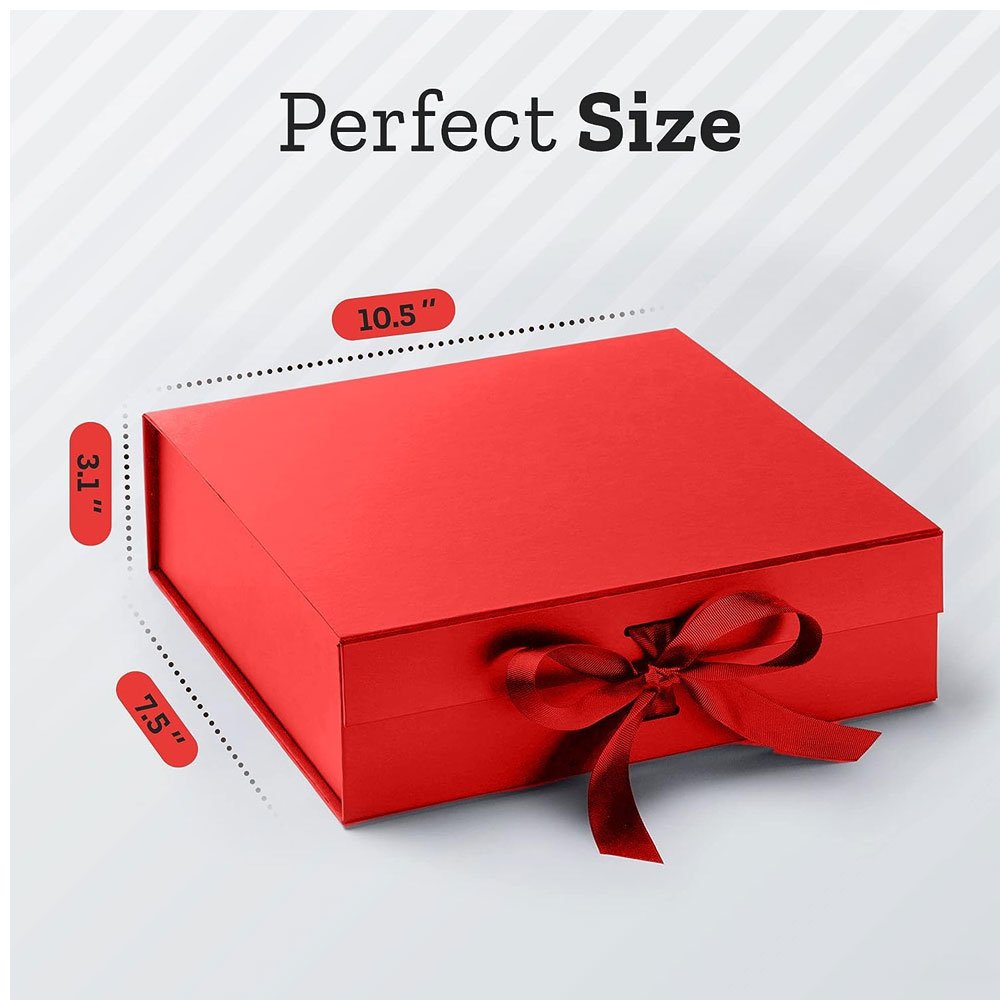Custom Large Size Ribbon Closure Wedding Dress Paper Packaging Box Cardboard Magnetic Folding Gift Box With Your Own Logo