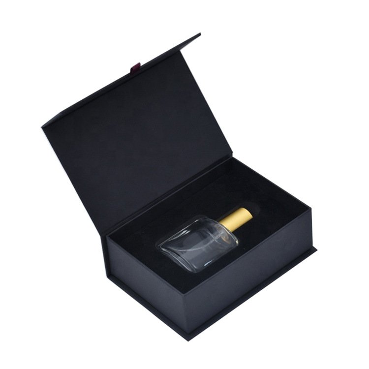 Wholesale Custom printing Cardboard Rigid Small Black Paper Gift Boxes With Foam Insert