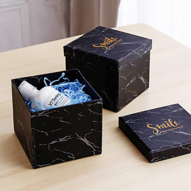 Wholesale Custom printing Cardboard Rigid Small Black Paper Gift Boxes With Foam Insert