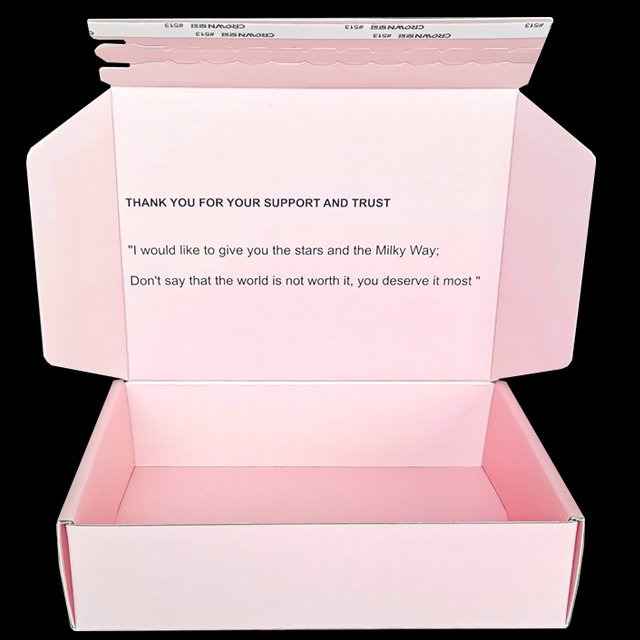 Customized Red Airplane Box Large UV Printed Logo Kraft Paper Tearing Carton Body-Shaping Clothing Bag Corrugated Paper Box