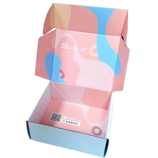 Customized Red Airplane Box Large UV Printed Logo Kraft Paper Tearing Carton Body-Shaping Clothing Bag Corrugated Paper Box