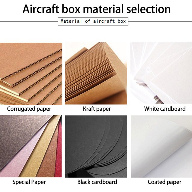 Customized Red Airplane Box Large UV Printed Logo Kraft Paper Tearing Carton Body-Shaping Clothing Bag Corrugated Paper Box