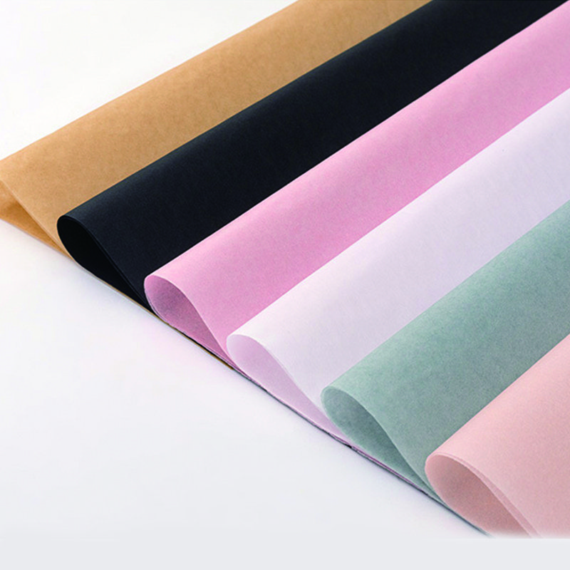 Handmade Copy Paper Factory Wholesale 17g Wrapping Color Tissue Paper Beautiful Flowers Design