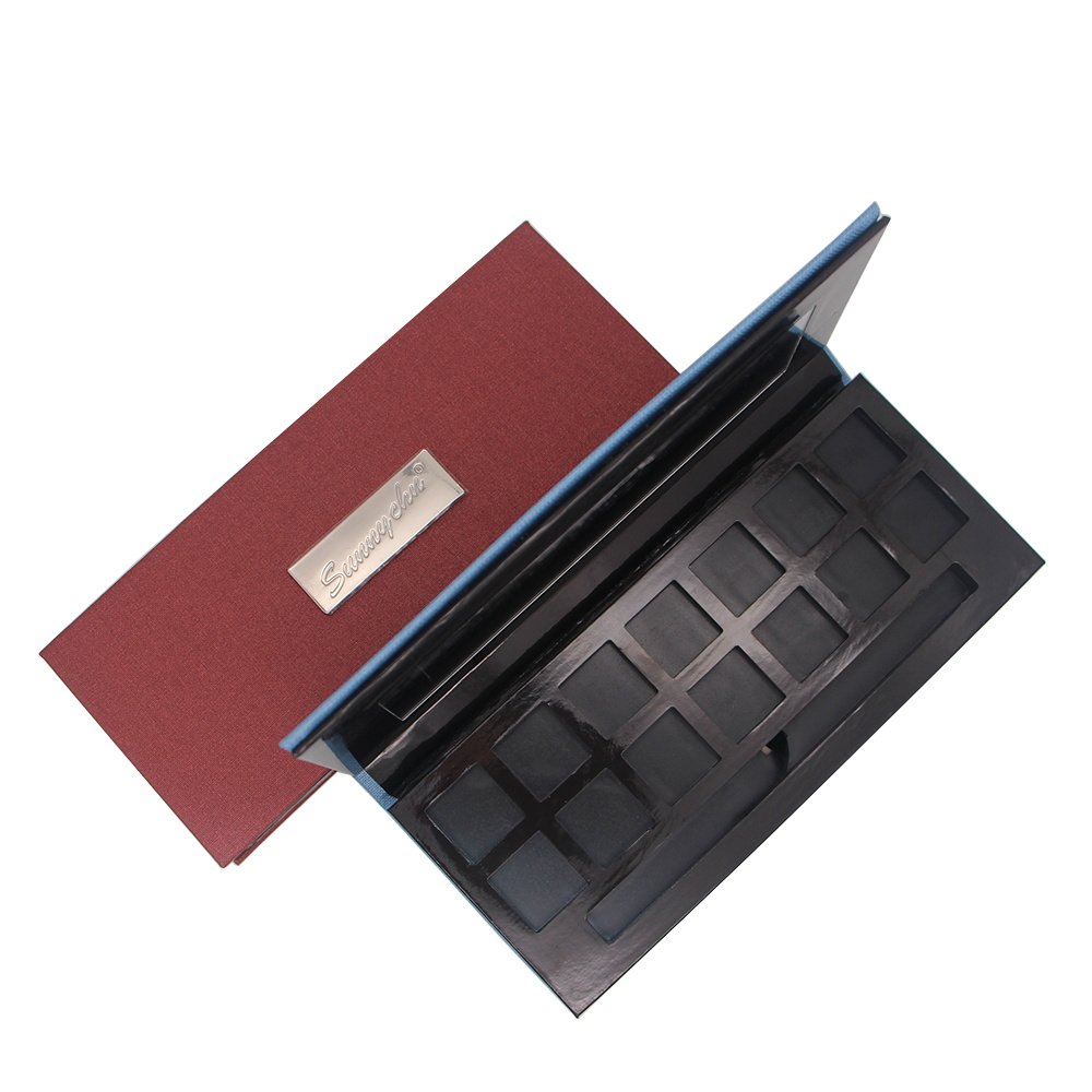 Factory price custom eye shadow paper case fiber high pigment private label empty eye shadow palette