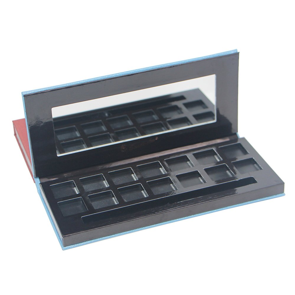 Factory price custom eye shadow paper case fiber high pigment private label empty eye shadow palette