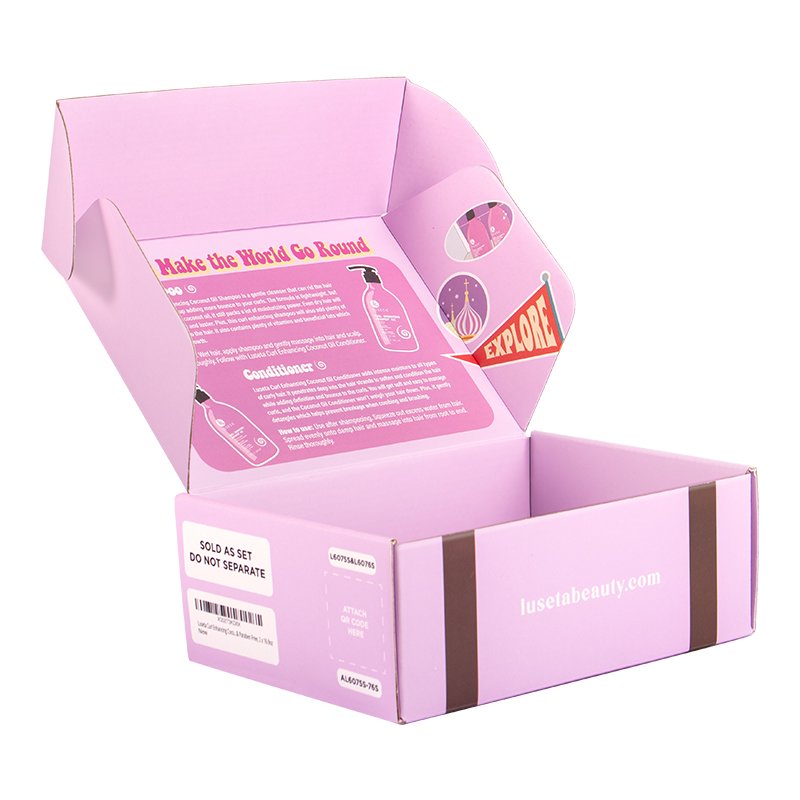 Recyclable Custom LOGO Small Luxury Cosmetic Colour Printing Shipping Mailer Packaging Paper Box