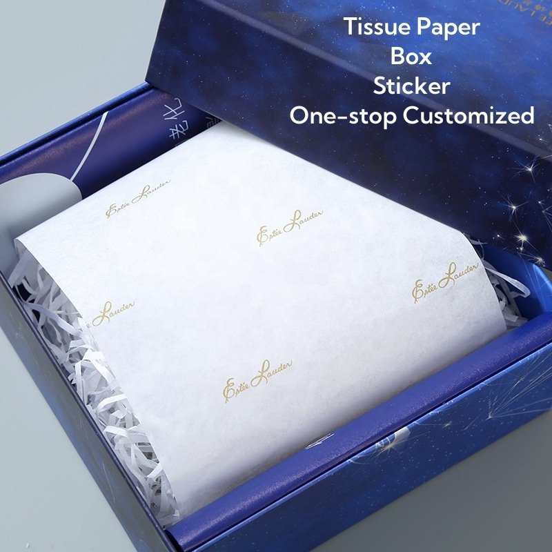 Custom Printed Brand Logo 17G/30G Gift Shipping Wrapping Paper Small Business Tissue Paper For Clothing T Shirt Packaging