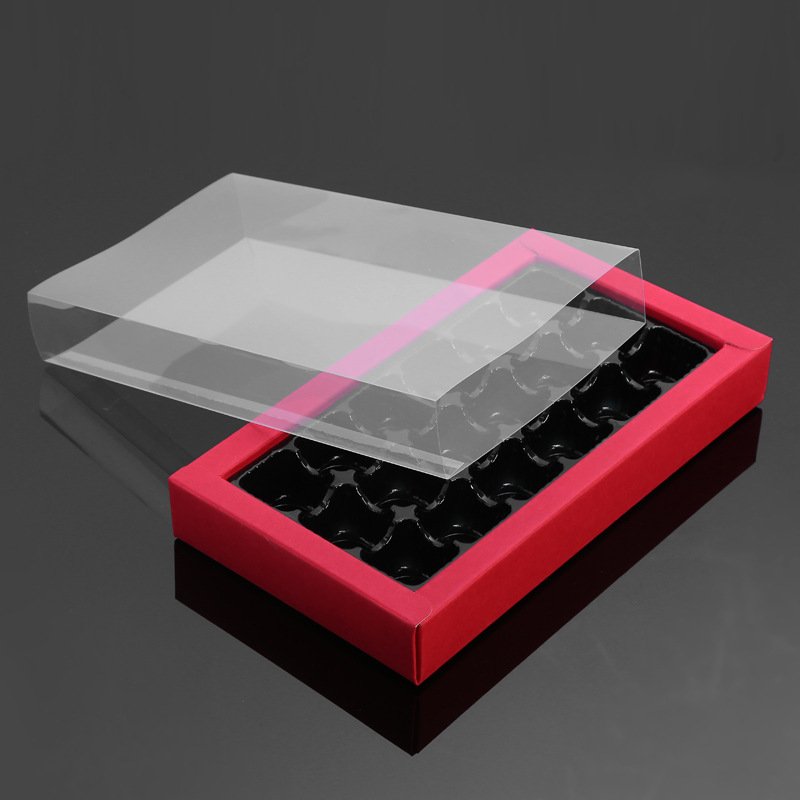 Luxury Custom Handmade 18/25 grid Chocolate Praline Bar Candy Paper Gift Chocolate Packaging Box